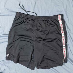 Under Armour Men's Loose Fit Athletic Shorts Black Size L Athletic Polyester